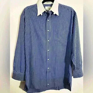 Nordstrom 100% Long Staple Cotton Italian Broadcloth Dress Shirt Size 15-32